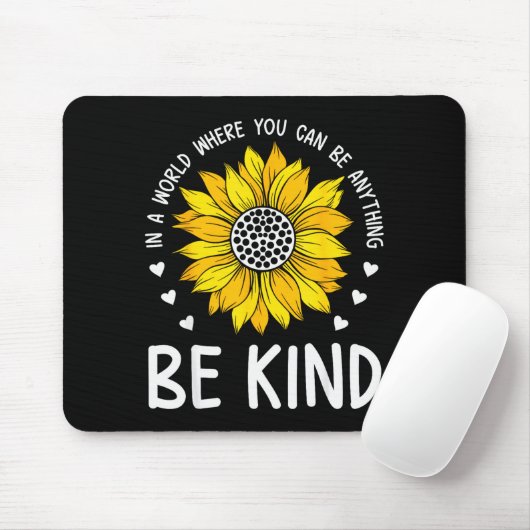 Be Kind Sunflower Orange Anti Bullying Unity Day K Mousepad (Mit Mouse)