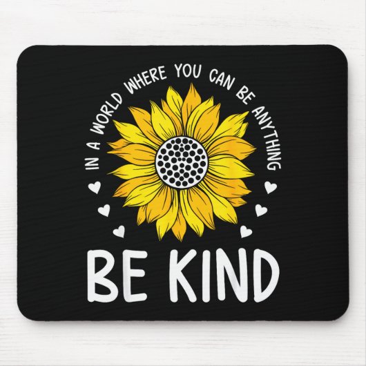 Be Kind Sunflower Orange Anti Bullying Unity Day K Mousepad (Vorne)