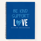 be kind.support.euro.Liebe.autism Notebook & Journ Notizblock (Vorderseite)