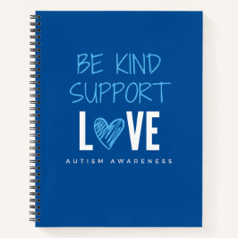 be kind.support.euro.Liebe.autism Notebook & Journ Notizblock