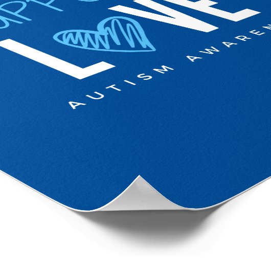 be kind.support.Liebe autismus Poster & Prints (Ecke)