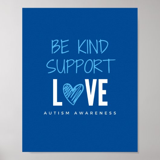be kind.support.Liebe autismus Poster & Prints (Vorne)