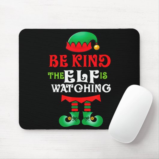 Be Kind Teacher Elf Christmas Anti Bullying Kindne Mousepad (Mit Mouse)