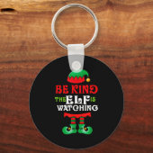 Be Kind Teacher Elf Christmas Anti Bullying Kindne Schlüsselanhänger (Vorderseite)