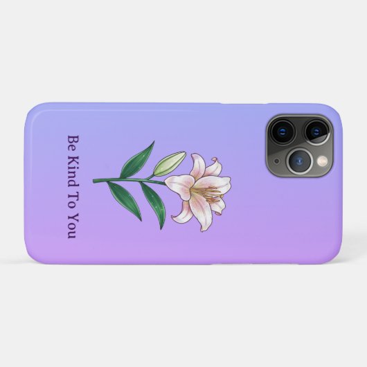 Be Kind To You Lily Self-Care Phone Case (Rückseite (Horizontal))