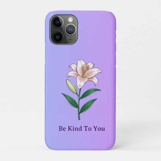 Be Kind To You Lily Self-Care Phone Case (Rückseite)
