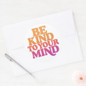 BE KIND TO YOUR MIND – Retro Wavy Sticker (Umschlag)