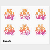 BE KIND TO YOUR MIND – Retro Wavy Sticker (Blatt)
