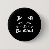 Be Kind Unity Day Cute Cat Anti Bullying Kindness Button (Vorderseite)