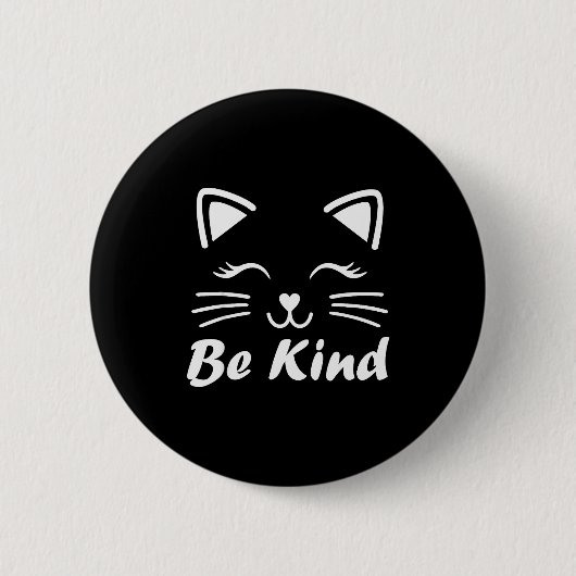 Be Kind Unity Day Cute Cat Anti Bullying Kindness Button (Vorderseite)