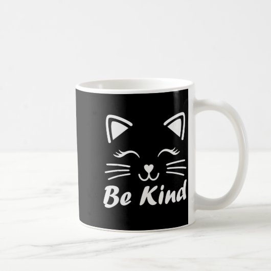Be Kind Unity Day Cute Cat Anti Bullying Kindness Kaffeetasse (Rechts)