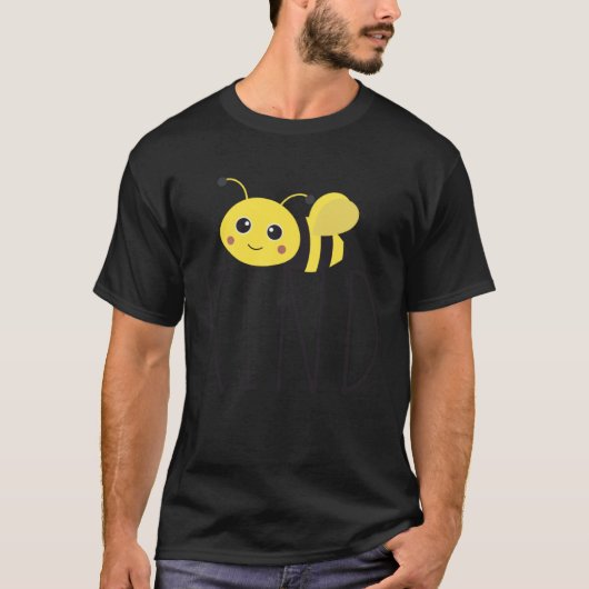 Be kind with Cute Bee Graphic short Sleeve Tees (Vorderseite)
