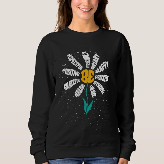 Be Kind Women Cute Inspirational Teacher Graphic Sweatshirt (Vorderseite)