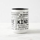 Be Kind Word Cloud inspirational Words Tasse (Zentrum)