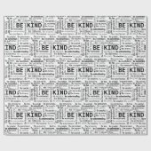 Be Kind Word Cloud On White Geschenkpapier (Flach)