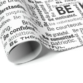 Be Kind Word Cloud On White Geschenkpapier (Rolleneckpunkt)