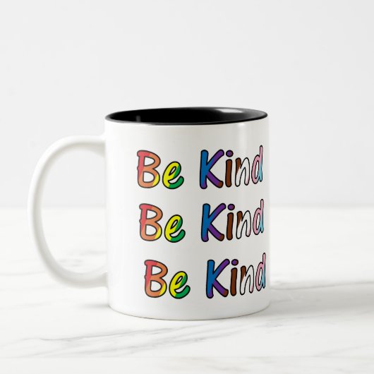 Be Kind Zweifarbige Tasse (Links)