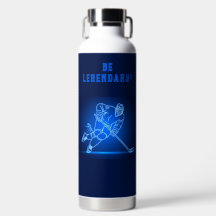 "Be Legendary" Hockey Player Wasserflasche
