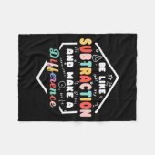 Be Like Subtraction Math Quote Chalkboard Teacher Fleecedecke (Vorderseite (Horizontal))