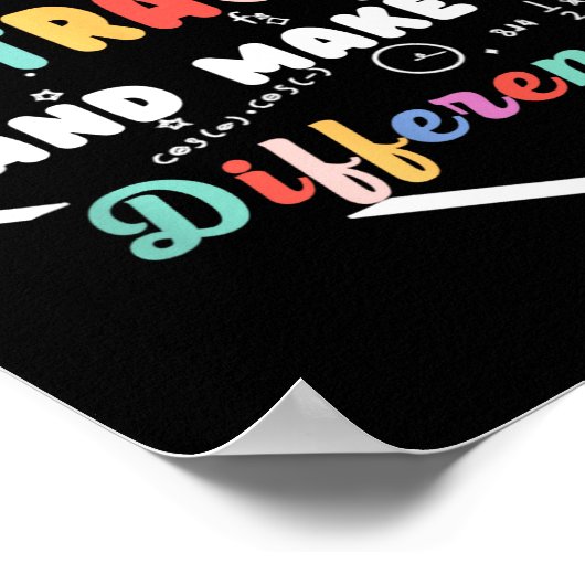 Be Like Subtraction Math Quote Chalkboard Teacher Poster (Ecke)