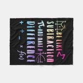 Be Like Subtraction Math Quote For Teachers Studen Fleecedecke (Vorderseite (Horizontal))