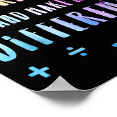 Be Like Subtraction Math Quote For Teachers Studen Poster (Ecke)