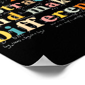 Be Like Subtraction Math Quote For Teachers Studen Poster (Ecke)