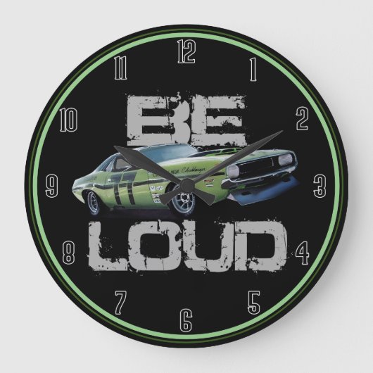Be Loud Challenger Große Wanduhr (Vorderseite)