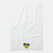 Be Love Retro Rainbow Heart  Geschirrtuch (Vertikal)
