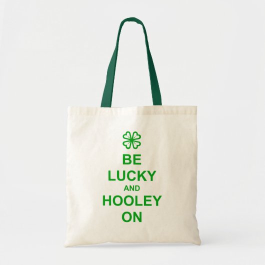 'Be Lucky' Green Budget Totbeutel Tragetasche (Vorne)
