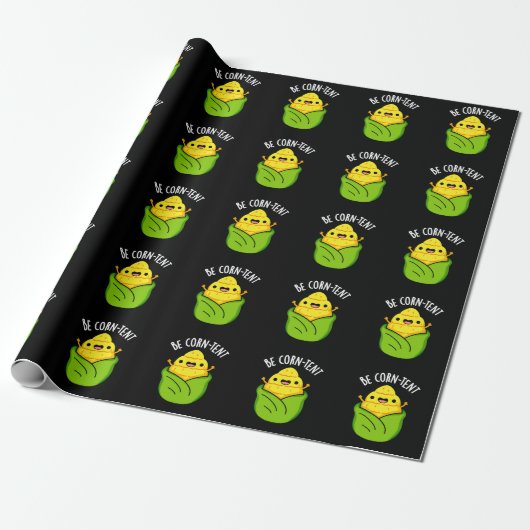 Be Maiszelt Funny Mais Pun Dark BG Geschenkpapier (Ungerollt)
