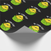 Be Maiszelt Funny Mais Pun Dark BG Geschenkpapier (Ecke)