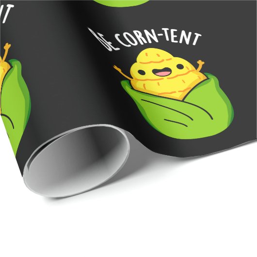 Be Maiszelt Funny Mais Pun Dark BG Geschenkpapier (Rolleneckpunkt)