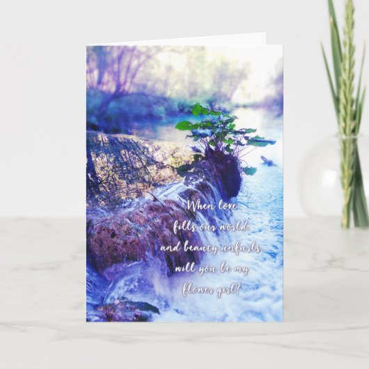 be meine Blume Mädchen Wasserhaze einladen Einladung (Vorderseite)