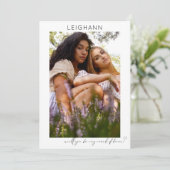 Be Meine Trauzeugin Foto Vorschlag Calligraphy V Einladung (Stehend Vorderseite)