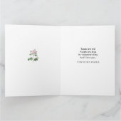 BE MEINE VALENTINE Sky Blue Floral Card Dankeskarte (Innenseite)