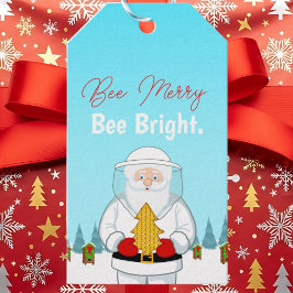 Be Merry. Be Bright. Christmas Beekeeper Santa Geschenkanhänger