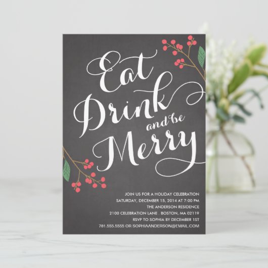 BE MERRY BERRIES | EINLADUNG DER FERIENPARTEI (Stehend Vorderseite)