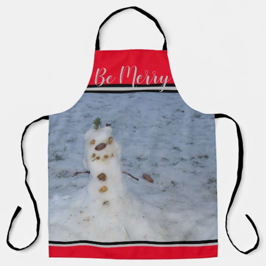 Be Merry Little Snowman Schürze (Vorderseite)