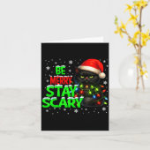 Be Merry Stay Y Black Cat Funny Halloween Christma Karte (Gelbe Blume)