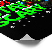 Be Merry Stay Y Black Cat Funny Halloween Christma Poster (Ecke)