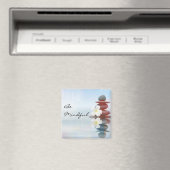 "Be Mindful" Zen Rock Magnet (In Situ (Geschirrspüler))