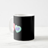 Be Mine 67 Cute Valentine Meme Heart Saying  Kaffeetasse (Vorderseite Links)