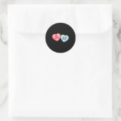 Be Mine 67 Cute Valentine Meme Heart Saying Runder Aufkleber (Tasche)
