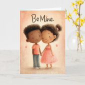 Be Mine Always Valentine Card Karte (Gelbe Blume)