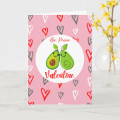 Be Mine - Avo - Avocado Lover Valentine Karte (Gelbe Blume)