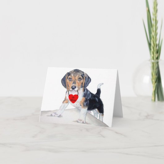 BE MIne Bagel the Beagle Notecard Karte (Vorderseite)