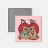 Be Mine Bear Couple Magnet (Vorderseite/Rückseite)