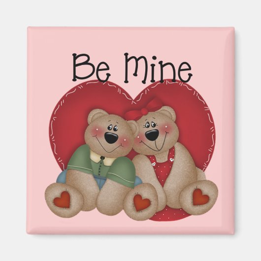 Be Mine Bear Couple Magnet (Vorne)