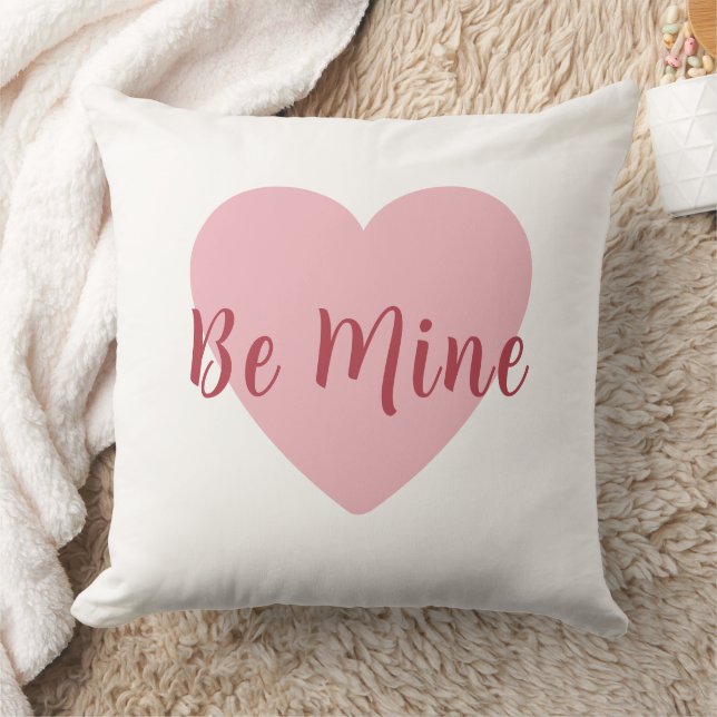Be Mine Blush Heart Valentine's Day  Kissen (Decke)